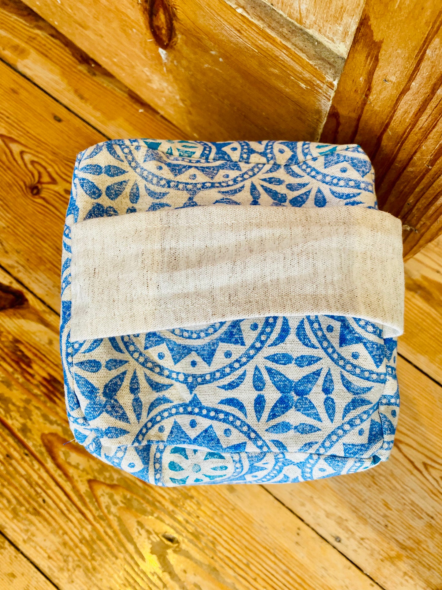 Door stop - Moroccan Tile in aqua and blue