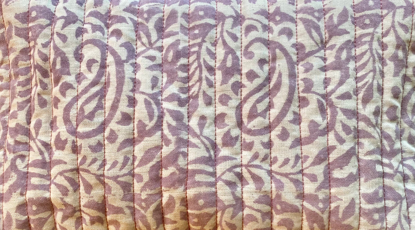 Paisley Garden in violet wash bag