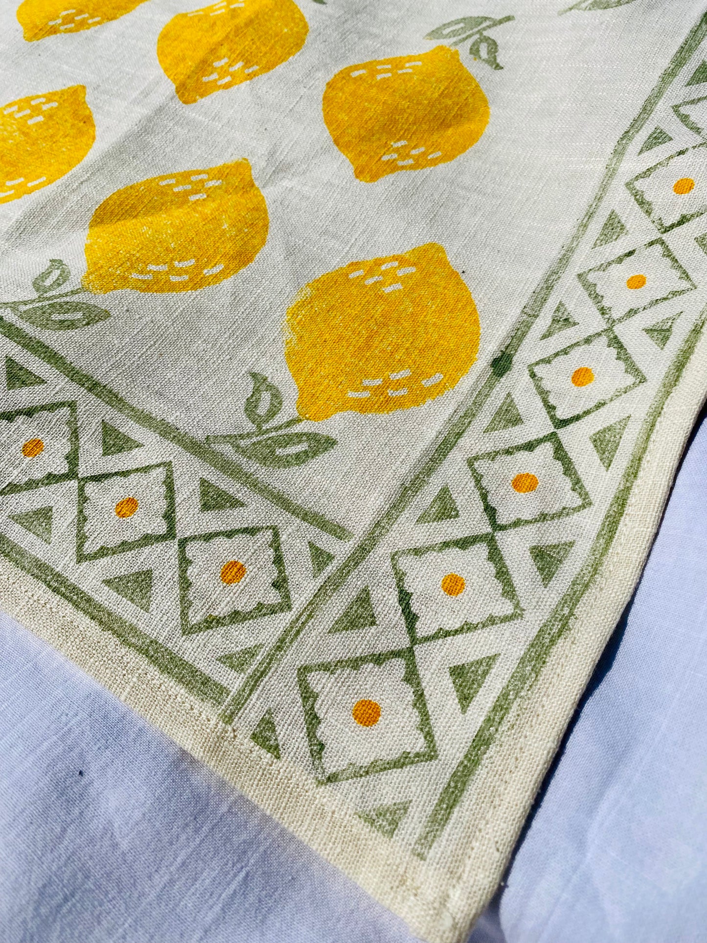 Linen Napkins - Sicilian Lemons