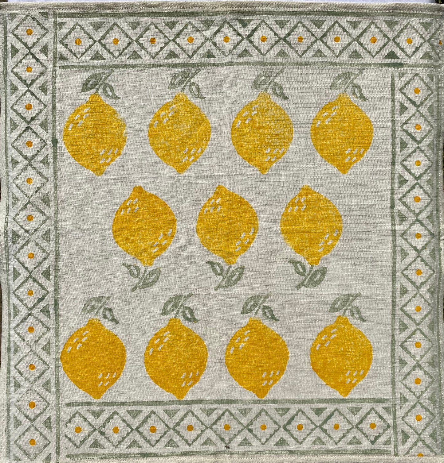 Linen Napkins - Sicilian Lemons