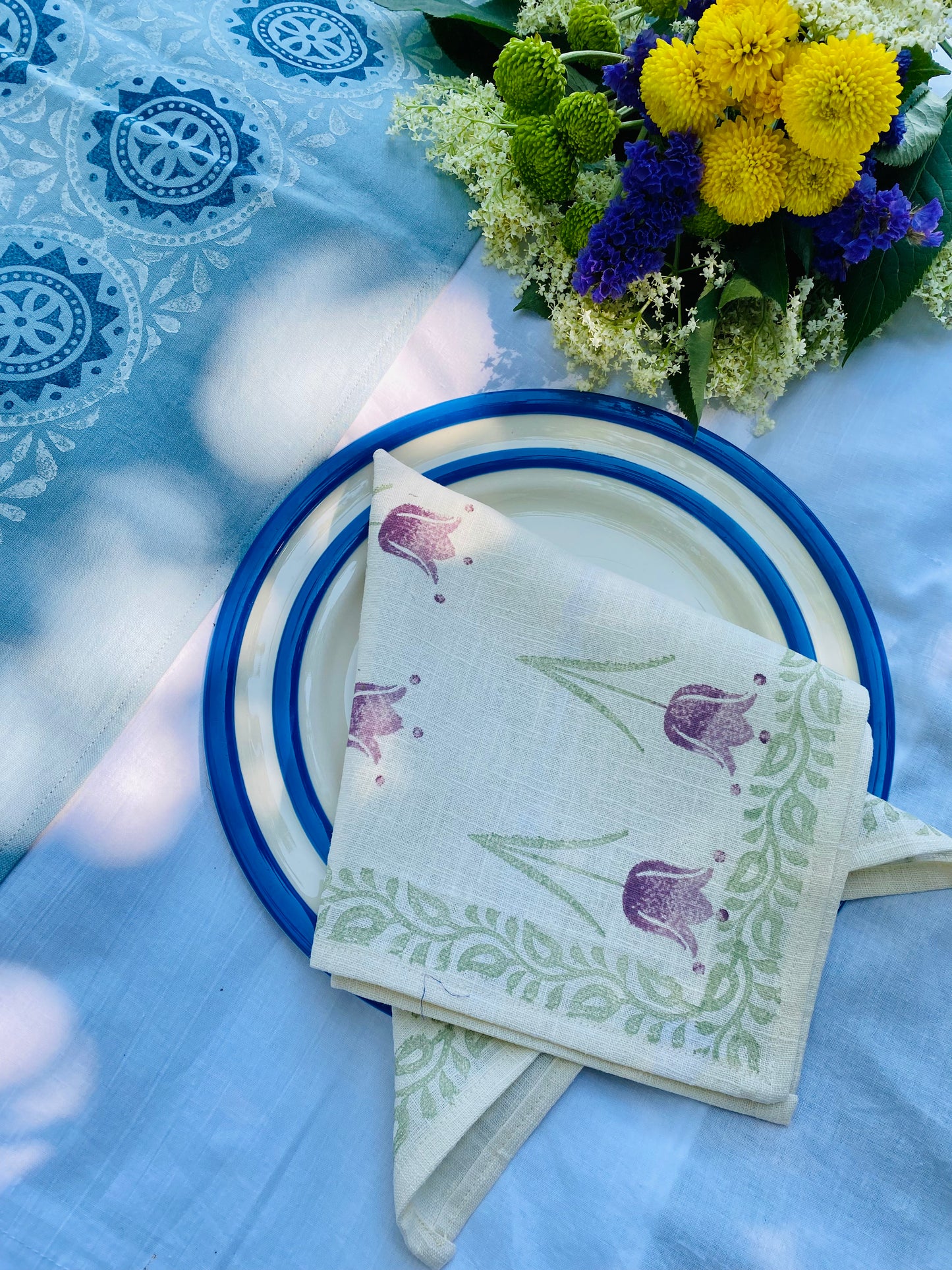 Linen Napkins - Tulips